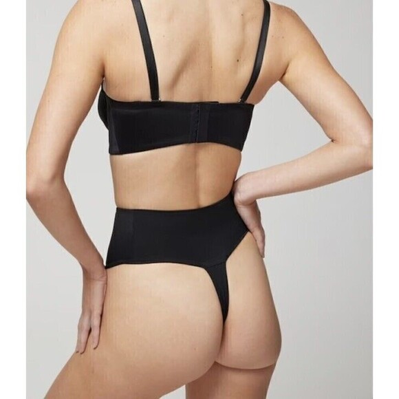 Soma Thong, Vanishing Tummy Retro Thong Panty in Dark Forest Green Medium - Picture 3 of 6